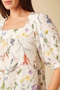 Edith Washable Silk Blouse - Gemini Ivory -AGOLDE Shop 375 Edith Silk Gemini Ivory 4