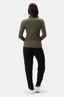 Lux Paris Rib Turtleneck - Calla Green -AGOLDE Shop 3800R1 Lux Turtleneck Calla Green 3