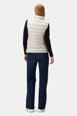 Save The Duck Lynn Vest - Rainey Beige -AGOLDE Shop 3RDPA6096 Lynn Puffer Vest Rainy Beige 3