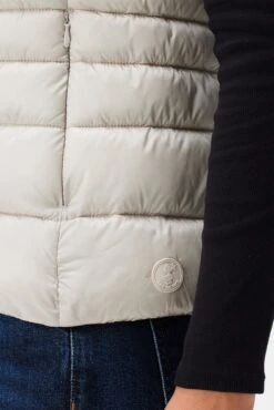 Save The Duck Lynn Vest - Rainey Beige -AGOLDE Shop 3RDPA6096 Lynn Puffer Vest Rainy Beige 6
