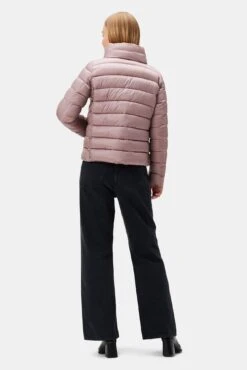 Save The Duck Elsie Puffer Jacket - Misty Rose -AGOLDE Shop 3RDPA6097 Elsie Short Puffer Jacket Misty Rose 3