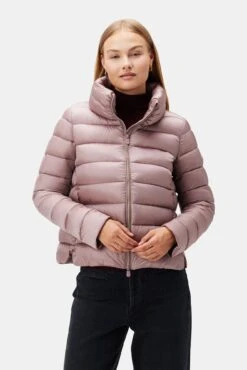 Save The Duck Elsie Puffer Jacket - Misty Rose -AGOLDE Shop 3RDPA6097 Elsie Short Puffer Jacket Misty Rose 4