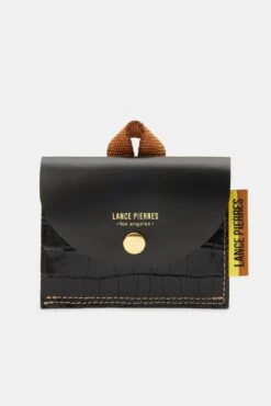 Lance Pierres Envoy 01 Snap Wallet - Carbon Croc
