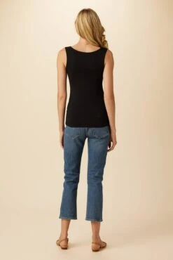 Iris Dream Knit Tank - Black 6 Iris Dream Knit Tank - Black -AGOLDE Shop 4012 Iris Scoop Neck Tank Black 3