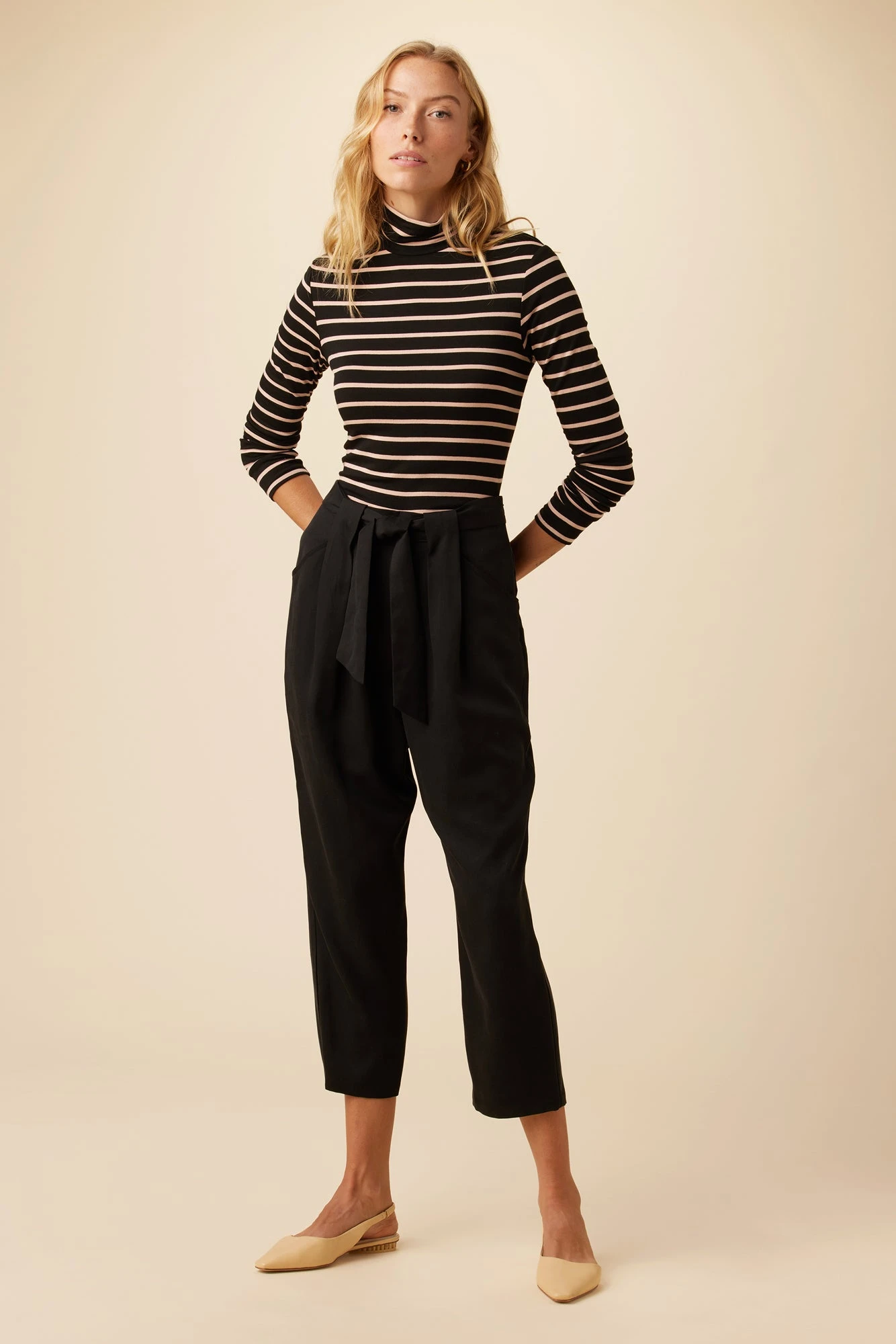 Anissa TENCEL™ Twill Pant - Black 2 Anissa TENCEL™ Twill Pant - Black - Image 2