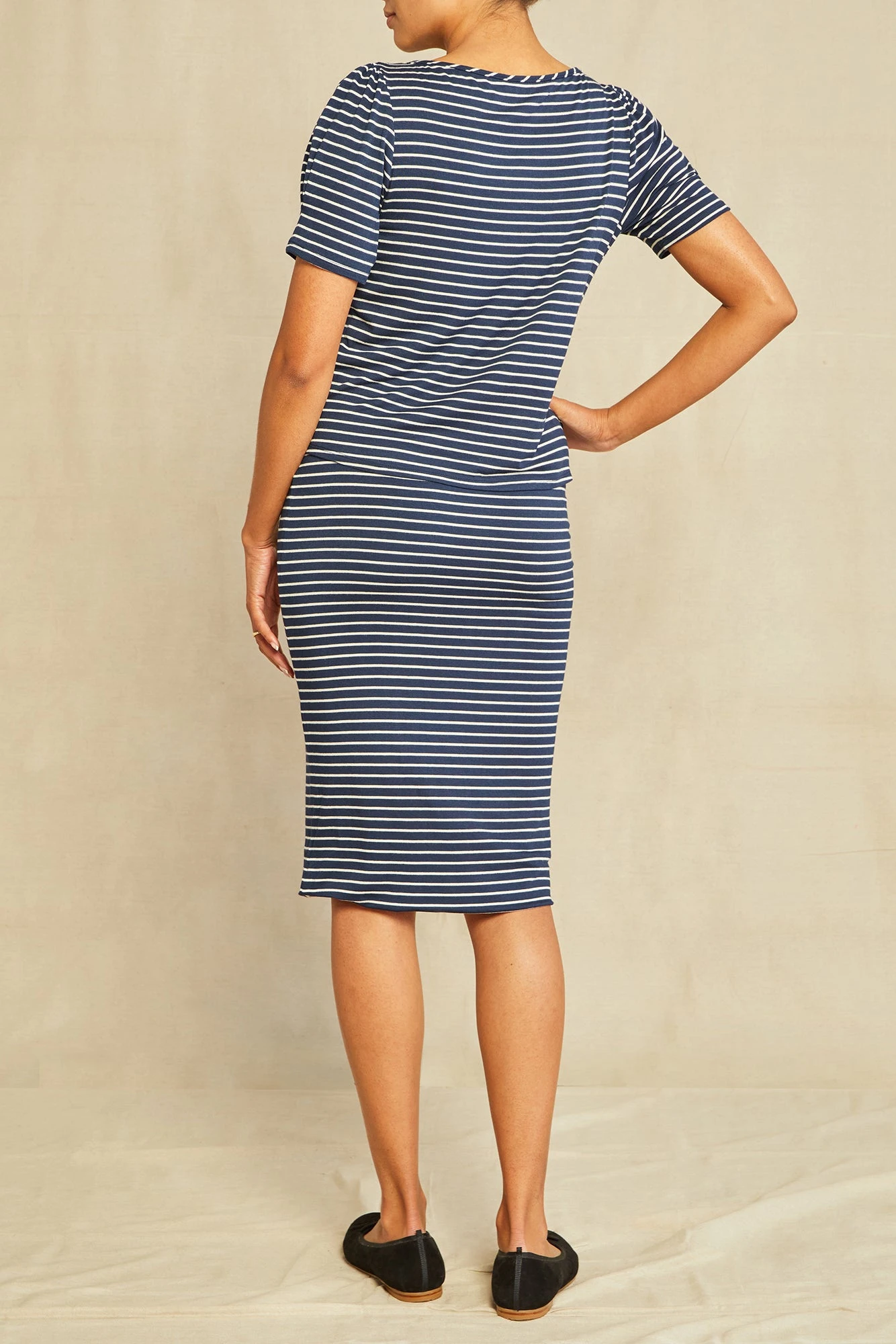 Yuma Dream Knit Skirt - Navy Natural 3 Yuma Dream Knit Skirt - Navy Natural - Image 3