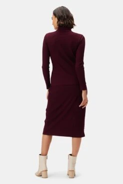 Lux Paris Rib Turtleneck - Plum -AGOLDE Shop 612 Gadot Novelty Plum 3