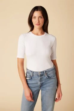Jane Paris Rib Top - White