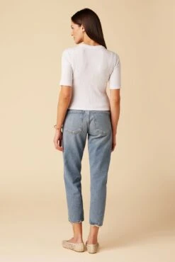 Jane Paris Rib Top - White -AGOLDE Shop 6 Jane White 3