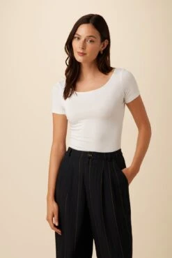 Jenna Reverie Knit Tee - White