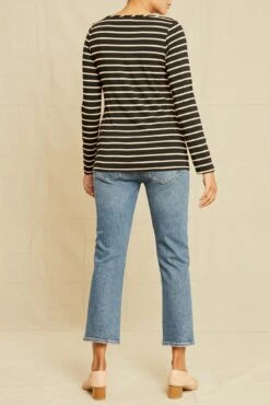 Francoise Long Sleeve Tee - Black And Rose -AGOLDE Shop 7045 Francoise Harbor Stripe Black Rose 2652 web 328d0b14 62ea 4239 b5ed d404287a4a40