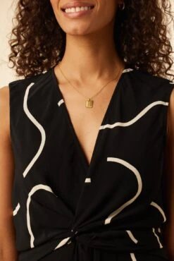 Olive Viscose Crepe Dress - Waves -AGOLDE Shop 7540 Olive Crepe Waves 4