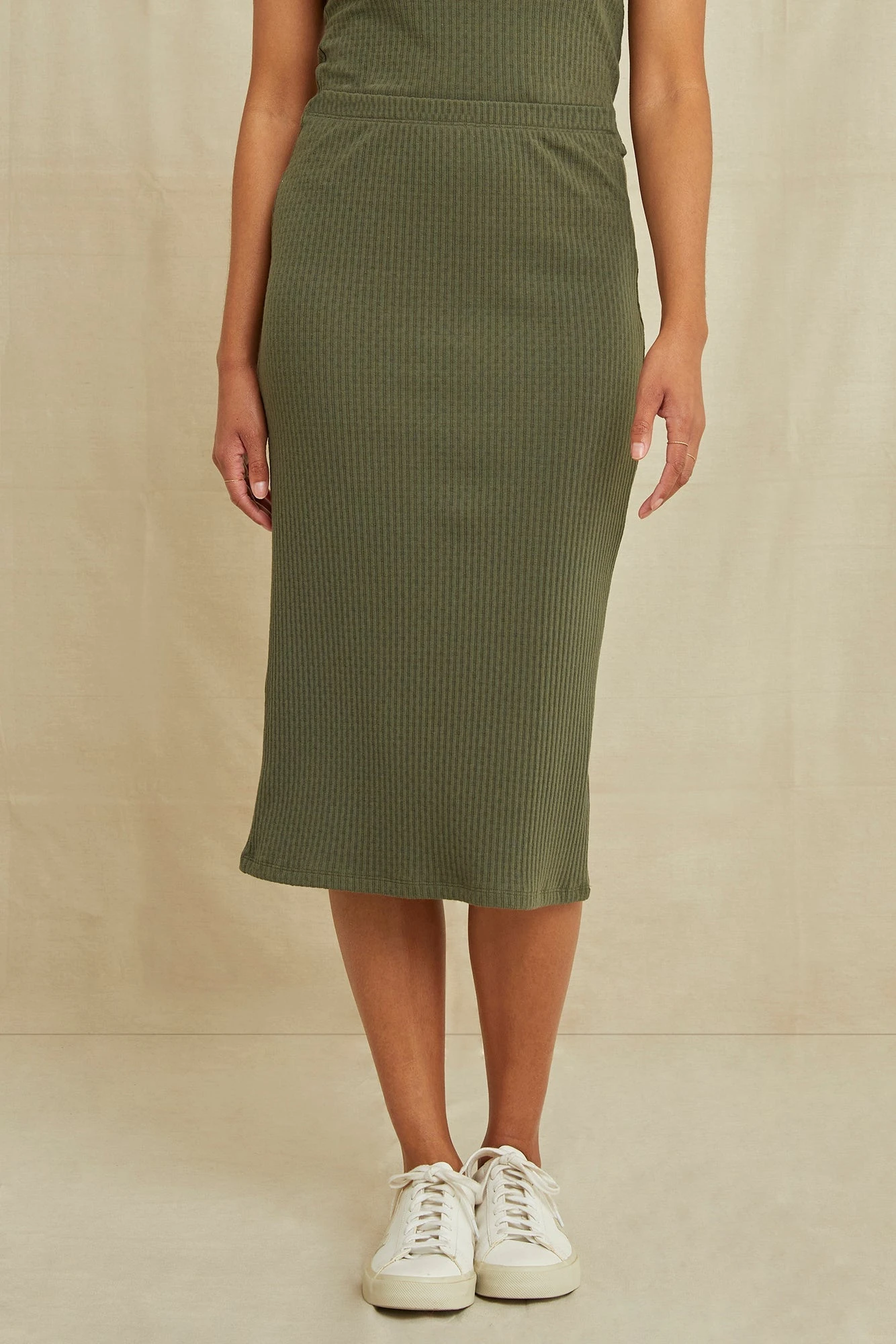 Sloane Pointelle Rib Skirt - Calla Green 1 Sloane Pointelle Rib Skirt - Calla Green
