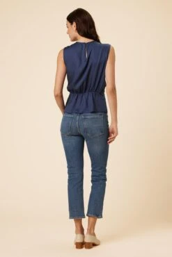 Clemence Tencel Blouse - Indigo -AGOLDE Shop 7906 Clemence Indigo 3