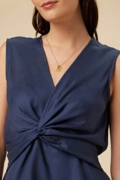 Clemence Tencel Blouse - Indigo -AGOLDE Shop 7906 Clemence Indigo 4