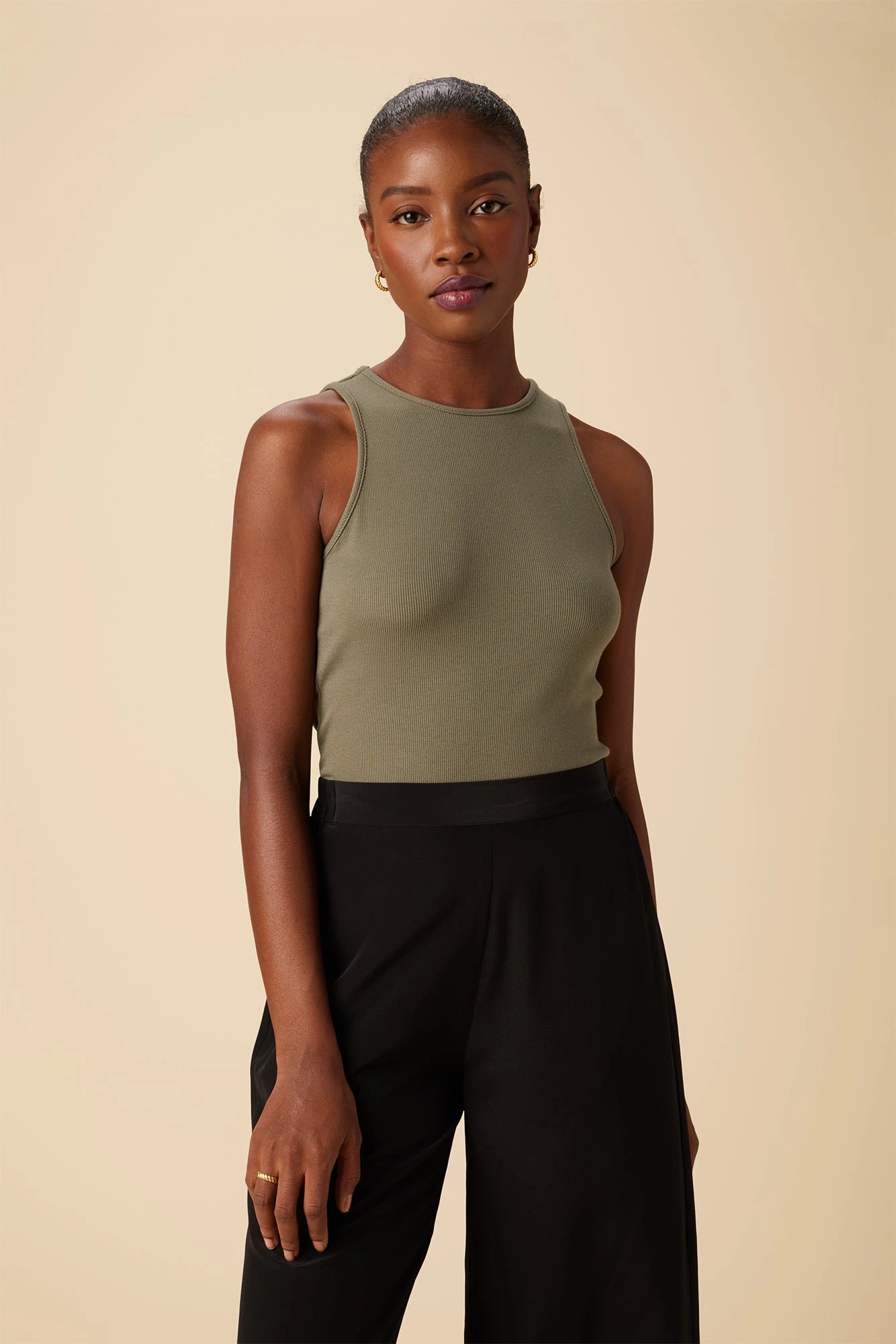 Jillian Dream Rib Tank - Vetiver 1 Jillian Dream Rib Tank - Vetiver