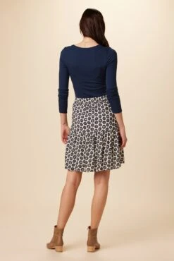 Francesca Ecovero Skirt - Calico Navy -AGOLDE Shop 7931 Francesca Calico Navy 3