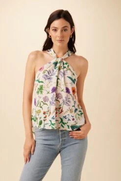 Hayden Washable Silk Blouse - Stella Floral White