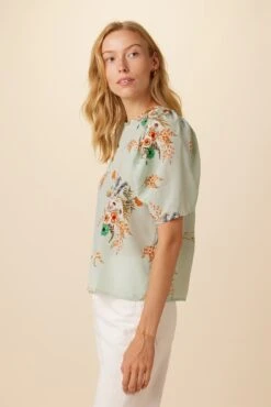 Sylvia Washable Silk Blouse - Cannes Floral -AGOLDE Shop 7935 Sylvia Silk Cannes Floral 2