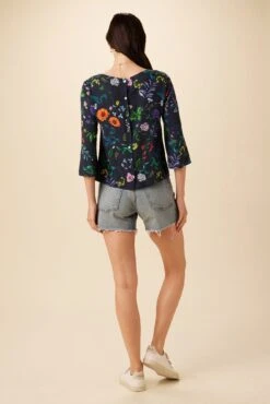 Martina Ecovero Blouse - Stella Floral Navy 6 Martina Ecovero Blouse - Stella Floral Navy -AGOLDE Shop 7936 Martina Stella Navy 3