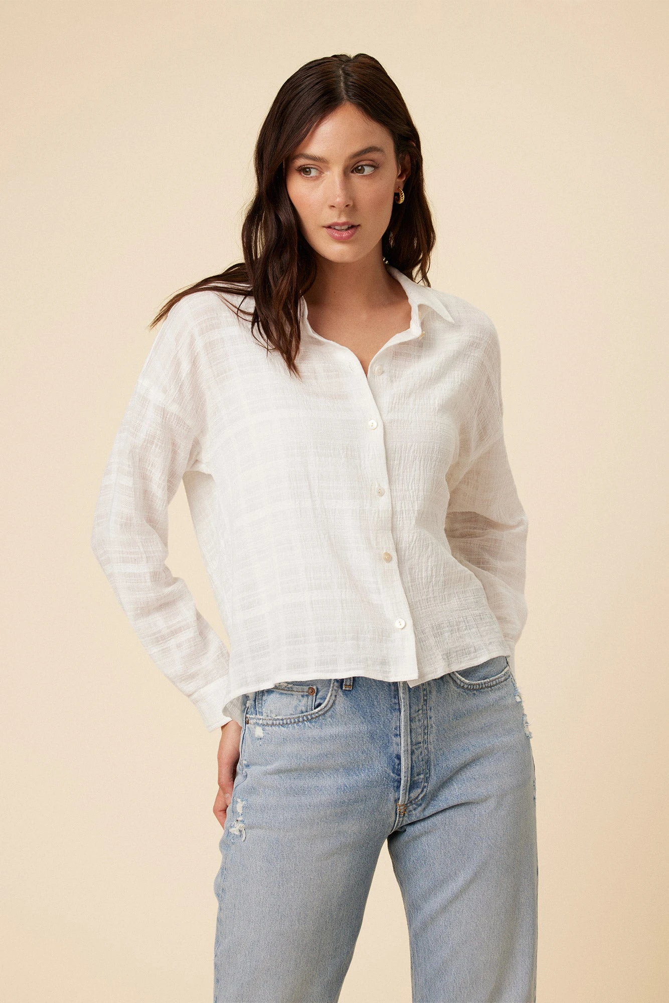 Madison Button Down - White 1 Madison Button Down - White