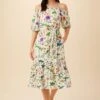 Misha Washable Silk Dress - Stella Floral White