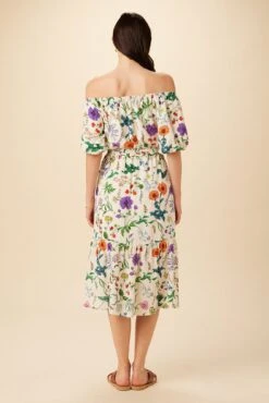 Misha Washable Silk Dress - Stella Floral White -AGOLDE Shop 7947 Misha Stella White 3
