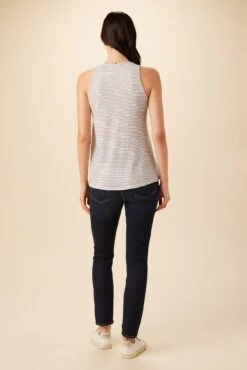 Sadie Tencel Slub Tank - Gigi White Stripe 6 Sadie Tencel Slub Tank - Gigi White Stripe -AGOLDE Shop 7951 Sadie Gigi Stripe White 3