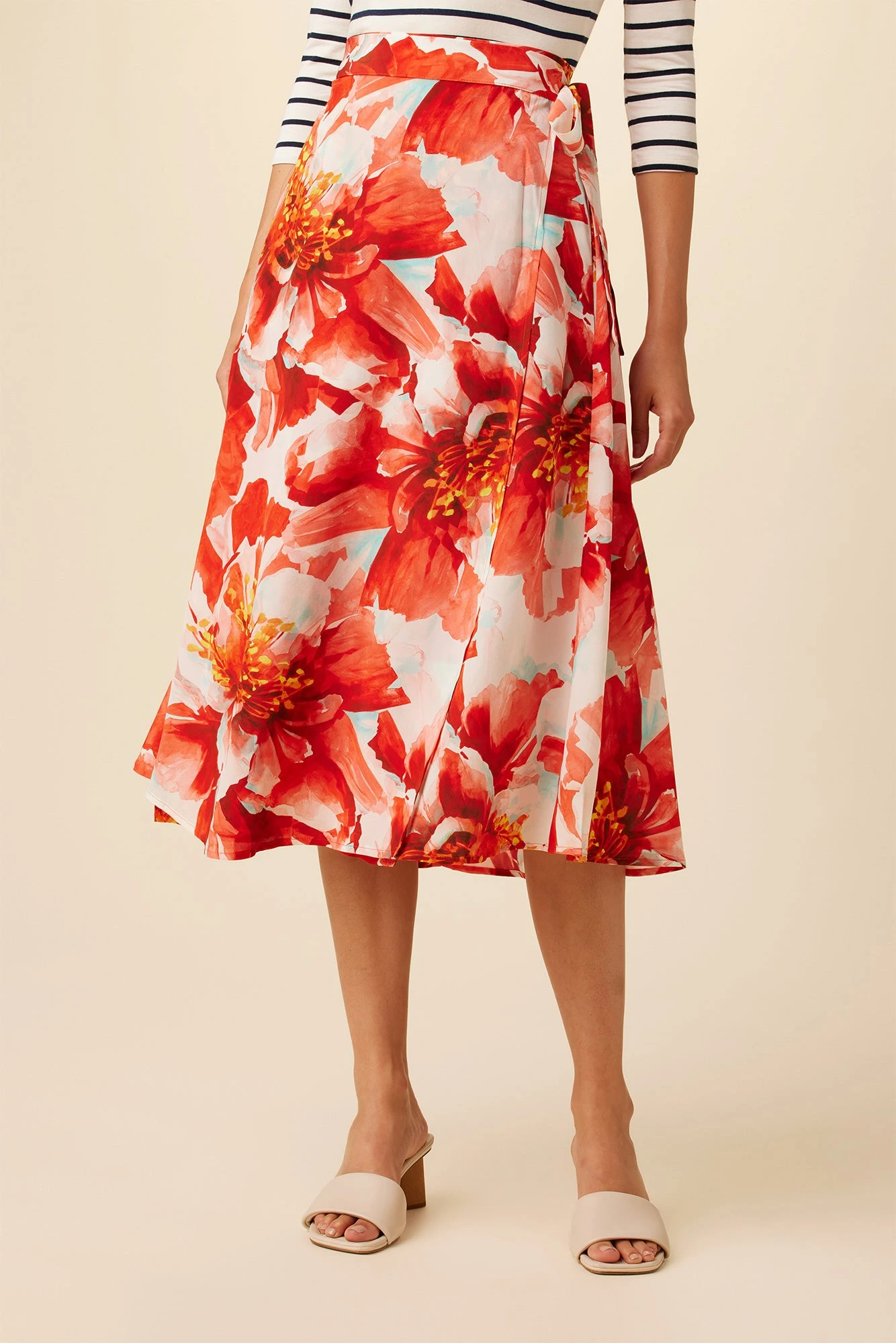 Blaze Washable Silk Wrap Skirt - Begonia 1 Blaze Washable Silk Wrap Skirt - Begonia