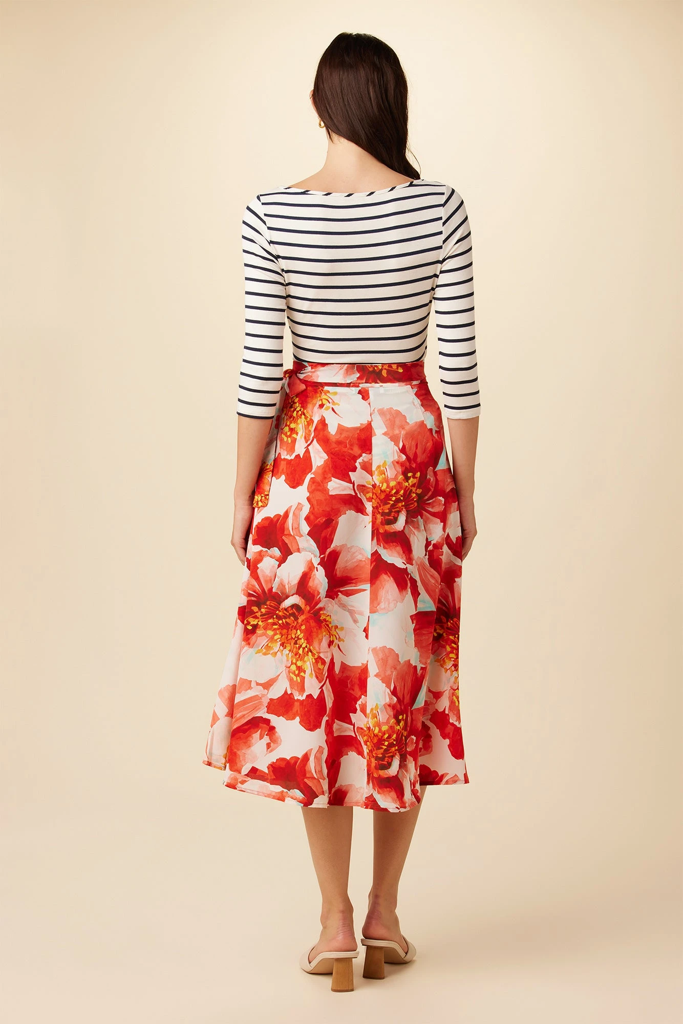 Blaze Washable Silk Wrap Skirt - Begonia 4 Blaze Washable Silk Wrap Skirt - Begonia - Image 4