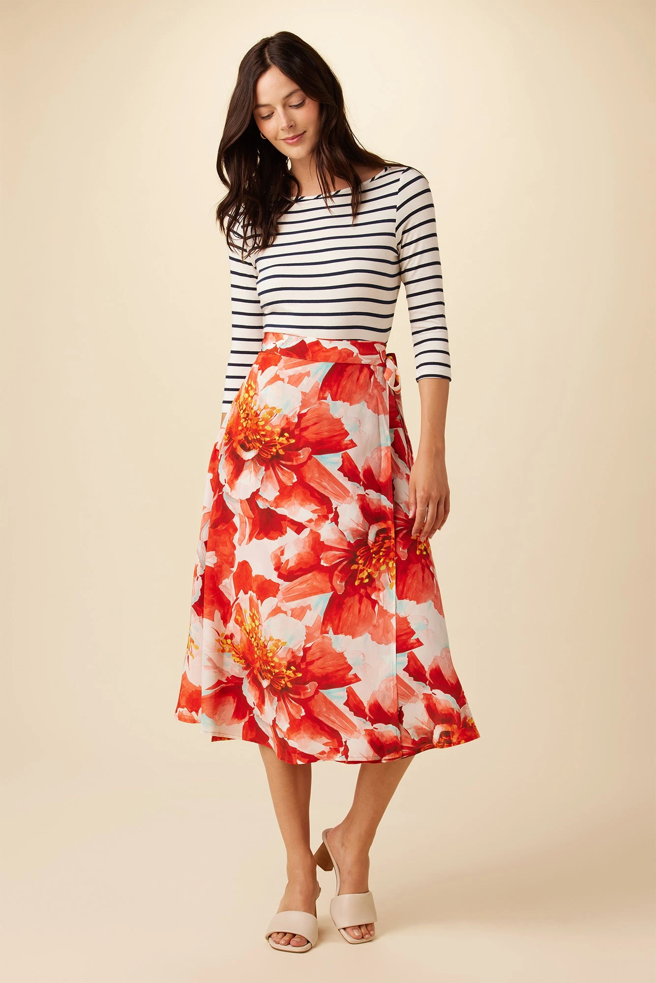 Blaze Washable Silk Wrap Skirt - Begonia 2 Blaze Washable Silk Wrap Skirt - Begonia - Image 2