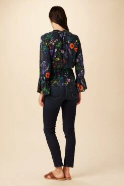 Paige Ecovero Blouse - Stella Floral Navy 7 Paige Ecovero Blouse - Stella Floral Navy -AGOLDE Shop 7967 Paige Stella Navy 3