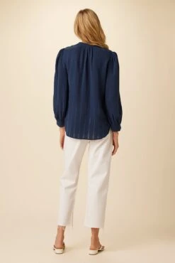 Charlotte Tencel Blouse - Black Iris -AGOLDE Shop 7975 Charlotte Black Iris 3