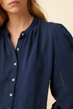 Charlotte Tencel Blouse - Black Iris -AGOLDE Shop 7975 Charlotte Black Iris 4