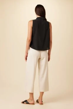 Leyna Washable Silk Blouse - Black 6 Leyna Washable Silk Blouse - Black -AGOLDE Shop 7983 Leyna Black 3