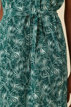 Larsa Washable Silk Dress - Green Palm -AGOLDE Shop 7988 Larsa Green Palm 4