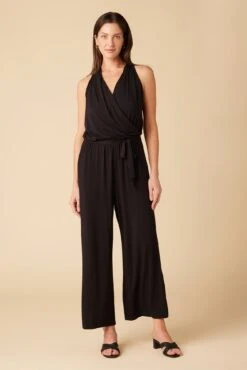 Agnes Dream Knit Jumpsuit - Black