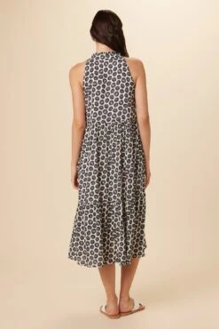 Leigh Ecovero Dress - Calico Navy -AGOLDE Shop 8136 Leigh Calico Navy 3