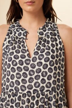 Leigh Ecovero Dress - Calico Navy -AGOLDE Shop 8136 Leigh Calico Navy 4