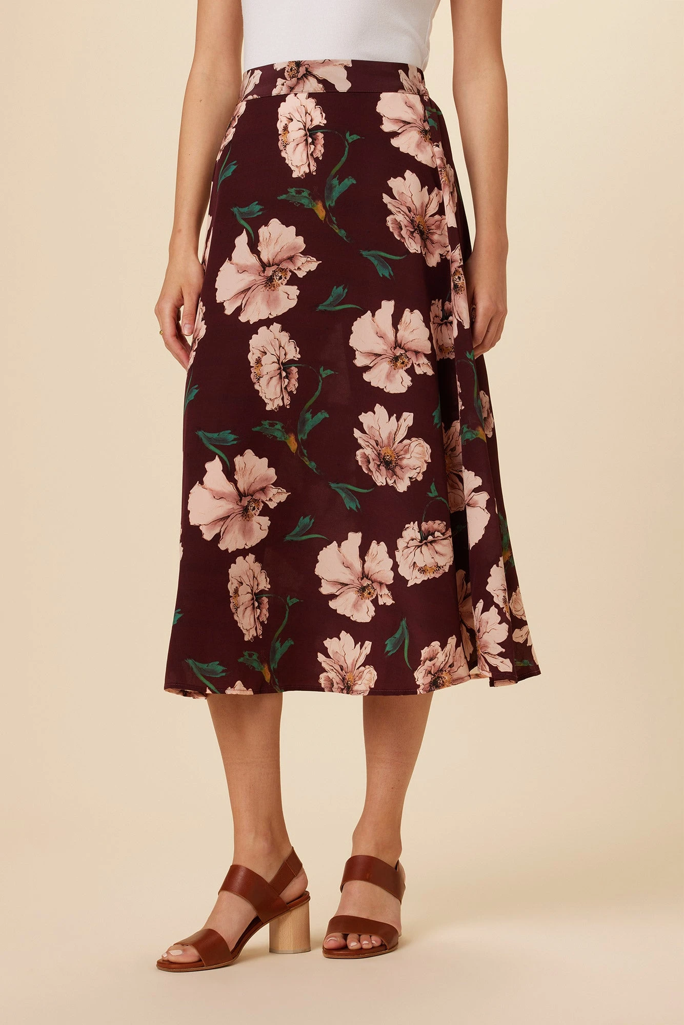 Blaze Washable Silk Skirt - Paysage Sepia 1 Blaze Washable Silk Skirt - Paysage Sepia