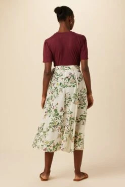 Flora Washable Silk Wrap Skirt - Silverwood Floral -AGOLDE Shop 8327 Flora Silverwood Floral 3