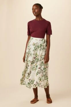 Flora Washable Silk Wrap Skirt - Silverwood Floral -AGOLDE Shop 8327 Flora Silverwood Floral 4
