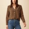 Kaya Washable Silk Blouse - Caramel Sauvage