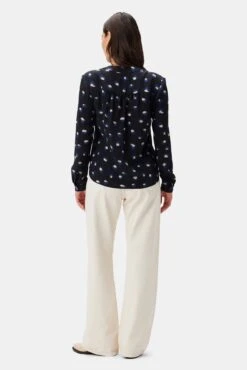 Kaya Washable Silk Blouse - Pavo -AGOLDE Shop 8509 Kaya Pavo 3