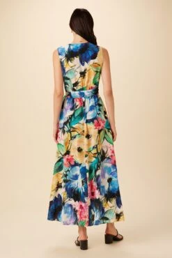 Hanne Washable Silk Maxi Dress - Full Bloom -AGOLDE Shop 9223 Hanne Full Bloom 3