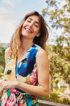 Hanne Washable Silk Maxi Dress - Full Bloom -AGOLDE Shop 9223 Hanne Full Bloom 552