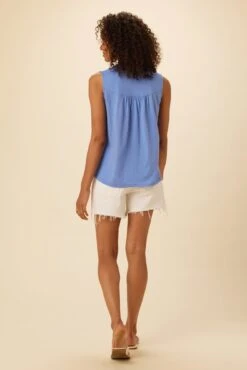 Hartley Reverie Slub Tank - Sky -AGOLDE Shop 9317 Hartley Sky 3