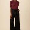 Eldora Tencel Wide Leg Pant - Black