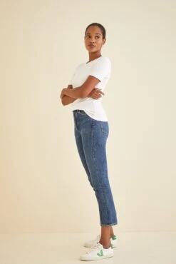 Talin Dream Rib Tee -AGOLDE Shop 9367 Talin White 1814 web