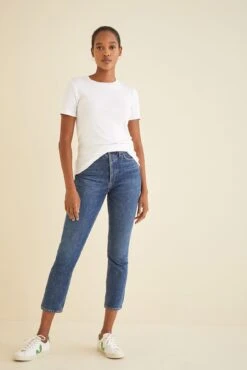 Talin Dream Rib Tee -AGOLDE Shop 9367 Talin White 1833 web